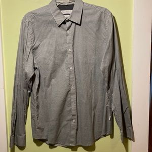 Grey Calvin Klein slim fit dress shirt